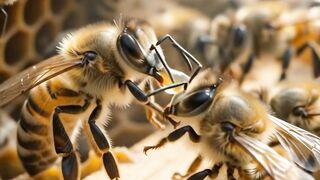 Honeybee food processing and storage behaviour