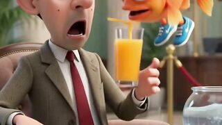 Bean vs Juice-Stealing Fish! 🐟🥤😂