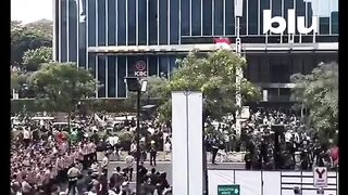 Protests in Jakarta, Indonesia, are still intense.”