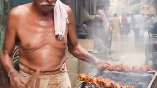 🔥 Thug Life Grandpa Grills Kebabs Like a Boss | Street Food King of #mumbai #indianfood #streetfood