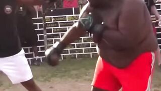 Facing a 400 lb Fighter in the Yard
