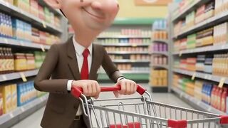 Bean vs Runaway Shopping Cart 😂 | Hilarious 3D Cartoon Comedy