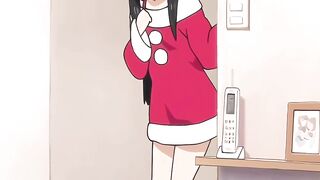 Cute Anime Girl in Santa Outfit 🎄❤️ | Adorable Christmas Moment