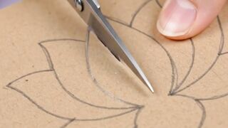 DIY Cardboard Lotus Flower 🌸 | Beautiful Craft From Waste Cardboard