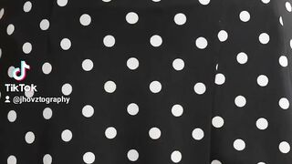 Cute polka dot mini skirt
