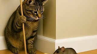 She Had a Plan… But the Mouse Was NOT Falling for It! 😂🐭