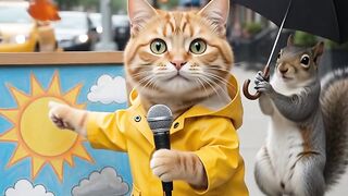 This Cat Became a Weather Reporter… Then the Storm Actually Came!