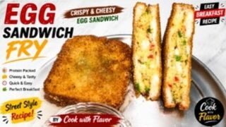 Crispy & Cheesy Egg Sandwich Fry 🥪🍳 | Street Style Egg Sandwich | Easy Breakfast Recipe