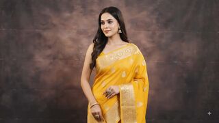 Free hand made jwellery with saree