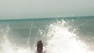 Girl in the wave