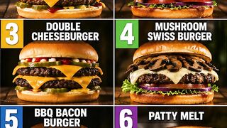 Rank These 8 Burgers! 🍔 Which One Is #1? Vote in the Comments! #shorts