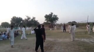 Outdoor volleyball match