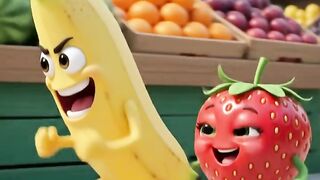 🍌 বনাম 🍓 — দৌড়ের শেষে বন্ধুত্ব জিতে গেল! 😍😂