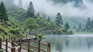 Mountain view nature river water