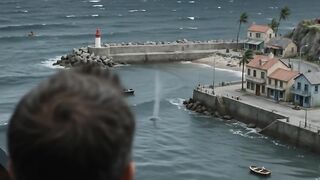 They built a tornado meeting the ocean... at tabletop scale. 🌪️🌊