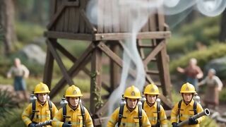 Tiny Forest Watchtower Rescue 🌲🚒 | Saving Mini World ASMR