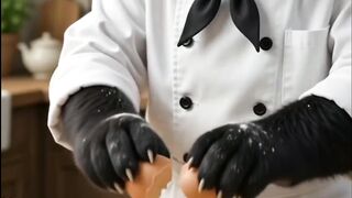 Cute Panda Chef Makes Spaghetti From Scratch 🐼👨‍🍳🍝