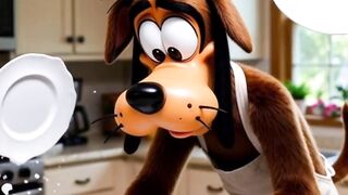 Goofy's Kitchen Chaos: Washing Dishes Gone Wrong!