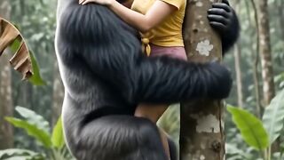 Invited to play with gorillas in the forest