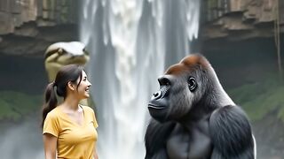 Luckily, the gorilla helped me when I was attacked by an anaconda.