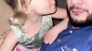 Kids enjoying with dad