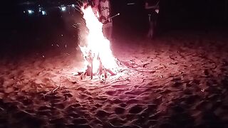 Burn fire in the sea