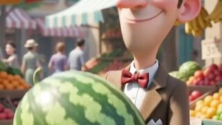 Bean and the Runaway Watermelon 🍉😂 | Funny 3D Cartoon Comedy