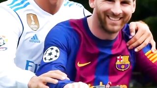 Two legends. One unforgettable moment. 🐐🐐❤️⚽Messi & Ronaldo — different journeys, same greatness. 👑🔥