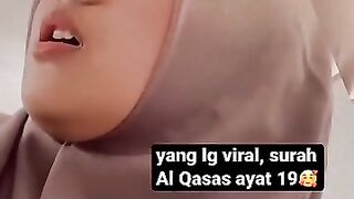Viral!!!.. wanita cantik nyobain surah Al_Qasas ayat 19, merdu banget