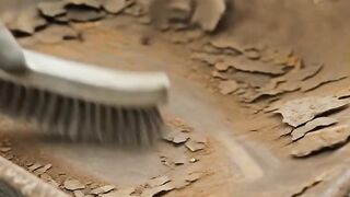 ASMR RUSTY WHEELBARROW CLEANING