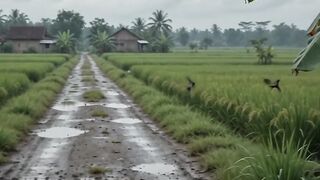 After the Rain 🌧️🌿 | A Peaceful Village Road