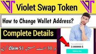 Violet swap | Claim 1$ every 30 minutes | Online Earning | #Violetswap