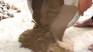 Dry Stove From Cement, Gravel & Clay