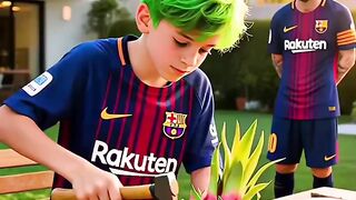 Messi’s little teammate is ready for the ultimate ride! 😂⚽🌺🚲 When football meets pure creativity! 💙