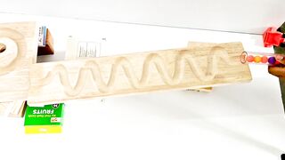 Marble Run on Wooden Track 🏁 | Satisfying Marble Race & ASMR 2