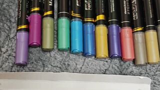 Metallic Acrylic Dual Colour Brush Markers ✨ | 2-in-1 Art Marker Magic | Creative Art Ideas