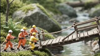 Tiny Log Bridge Rescue 🌉🌲 | Saving Mini World ASMR