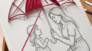 Handmade Creating Beautiful Mother and Daughter Art