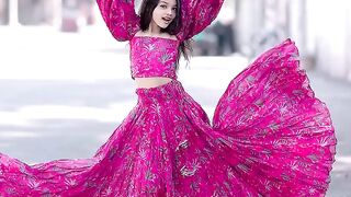 Little girl dance on road 2