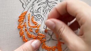 Cute Tiger Handmade Stitch