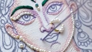Goddess Embroidery Timelapse That Took Hours 🪡✨