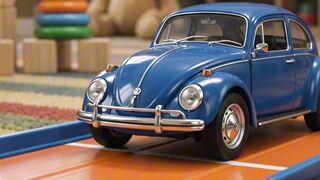 VW Super Beetle Is Speeding On The Hot Wheels Track