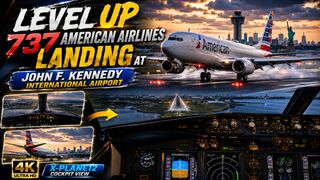 LevelUp 737 American Airlines | Landing At John.F Kennedy International Airport | X-Plane12