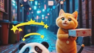 Ai Animated Orange Cat Pizza Party