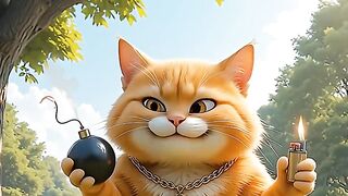 AI Fat Orange Cat’s Prank on Sleeping Tiger 😂🔥