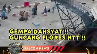 M7.7 Quake Hits Flores: Port Bridge Collapses, People Fall Into Sea