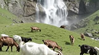 Water fall natura mountain