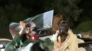 Pakistani girls Celebration Happy Independence  day in Night full masti