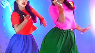 Young girl dance and song