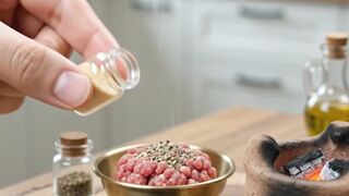 Miniature Cheeseburger 🍔 | Tiny Food ASMR | Ultra Realistic 8K Macro Cooking